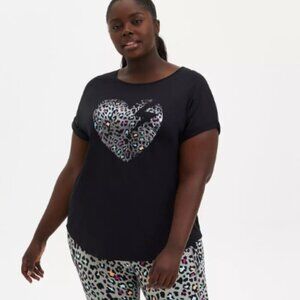 NWT TORRID | Tech Jersey Short Sleeve Active Tee Shirt Top | Sz. 00/M/10